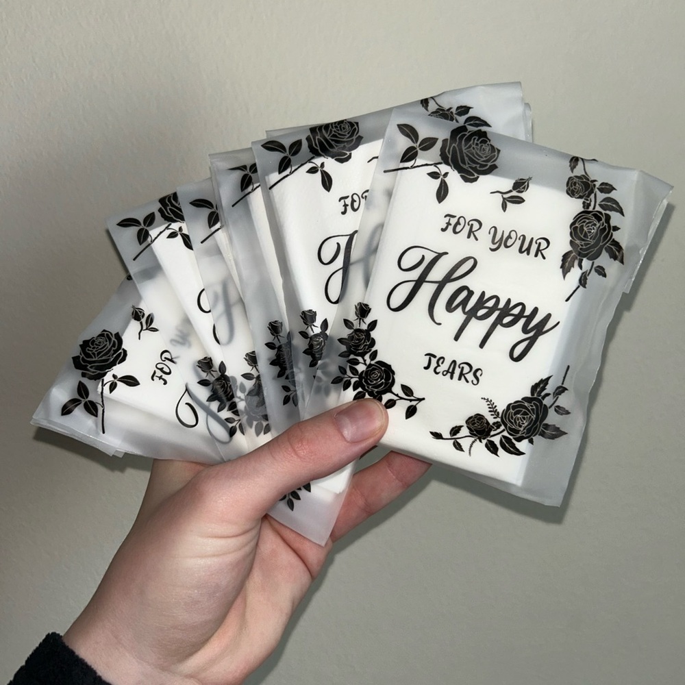 Wedding Supplies- Individually wrapped guest tissues